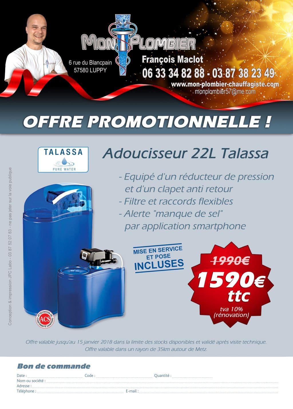 Promotion Adoucisseur 22L Talassa - Flyer